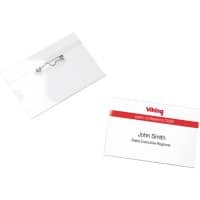 Office Depot Standard Namensschild mit Pin Querformat 90 x 60mm 50 Stück