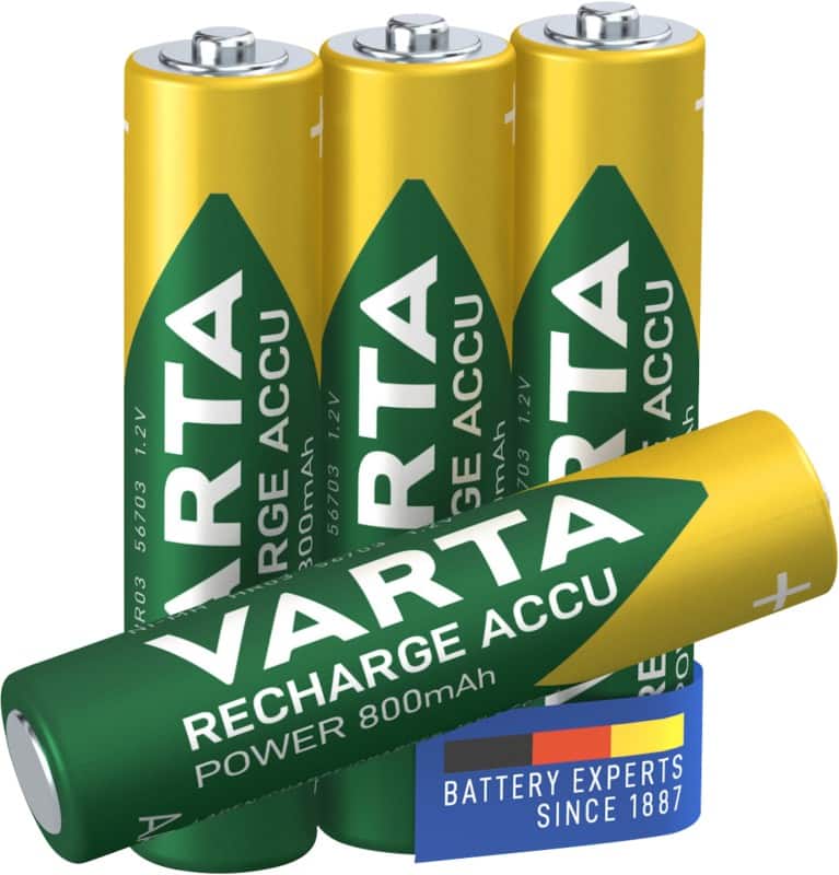 VARTA Wiederaufladbare Batterien Rechargeable ACCU Power AAA 800 mAh 4 Stück