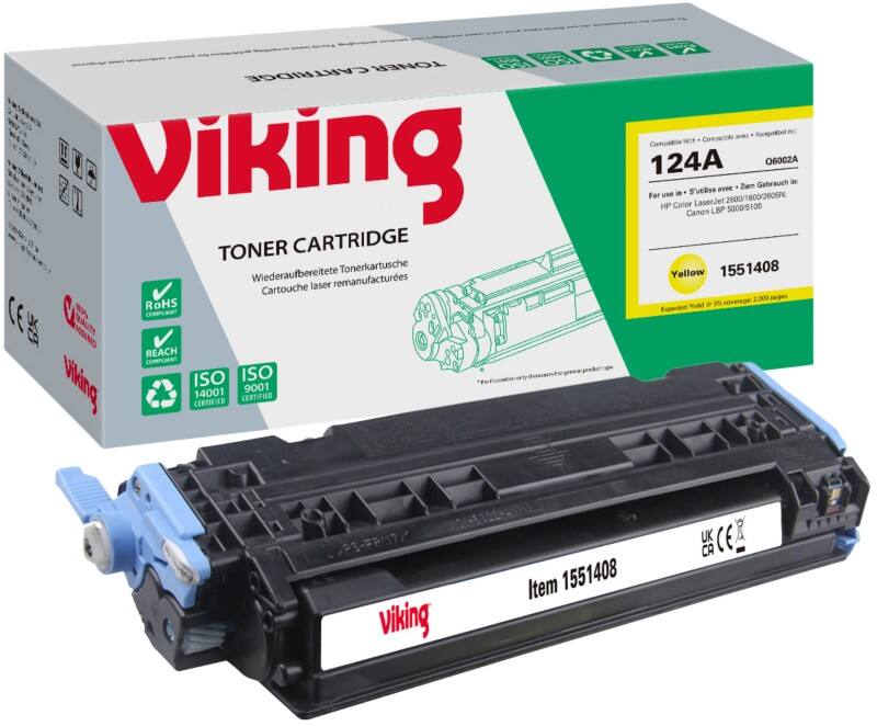 Viking 124A Kompatibel HP Tonerkartusche Q6002A Gelb
