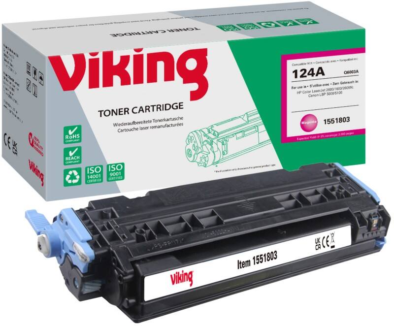 Viking 124A Kompatibel HP Tonerkartusche Q6003A Magenta
