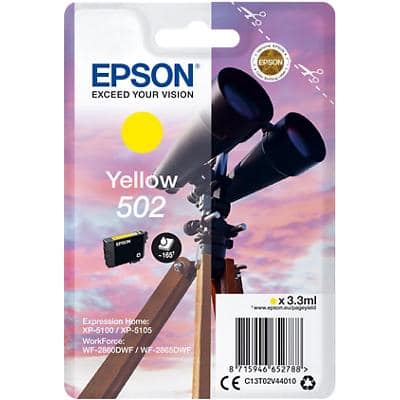 Epson 502 Original Tintenpatrone C13T02V44010 Gelb