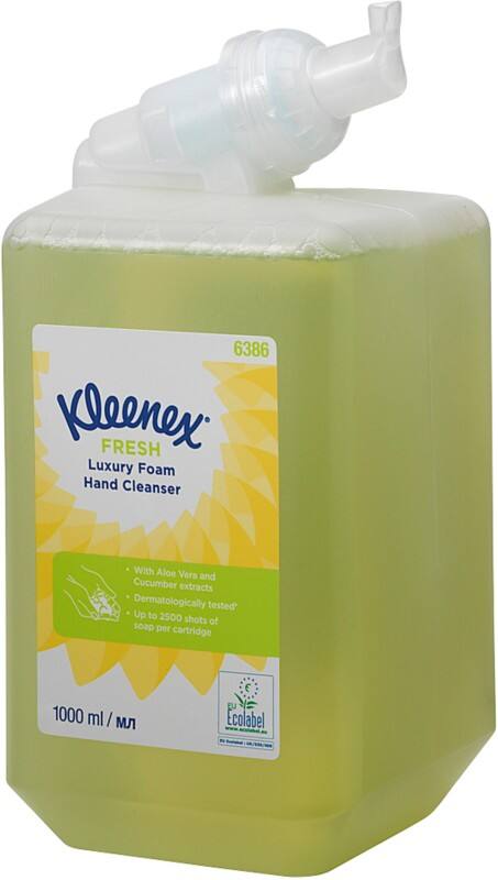 Kleenex Botanics Schaumseife Nachfüllung Schaum Aloe Vera- und Gurkenextrakte Grün 6386 6 Stück à 1 L