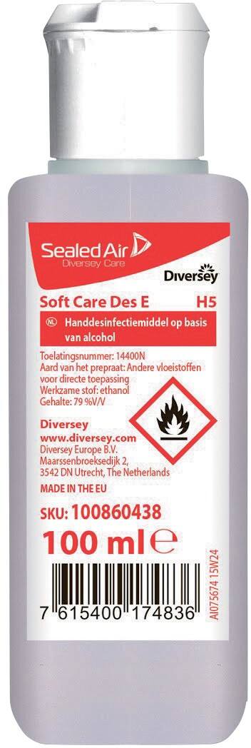 Diversey Händedesinfektionsmittel Soft care Flüssig Transparent 100 ml