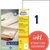AVERY Zweckform LR3478 Recycling-Universaletiketten DIN A4 Weiß 210 x 297 mm 100 Blatt à 1 Etiketten