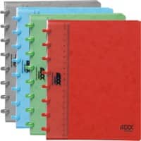 ADOC Lin-Ex A5 Ring gebunden Farbig sortiert Pappcover Notizbuch SquaRot 5 mm 72 Blatt