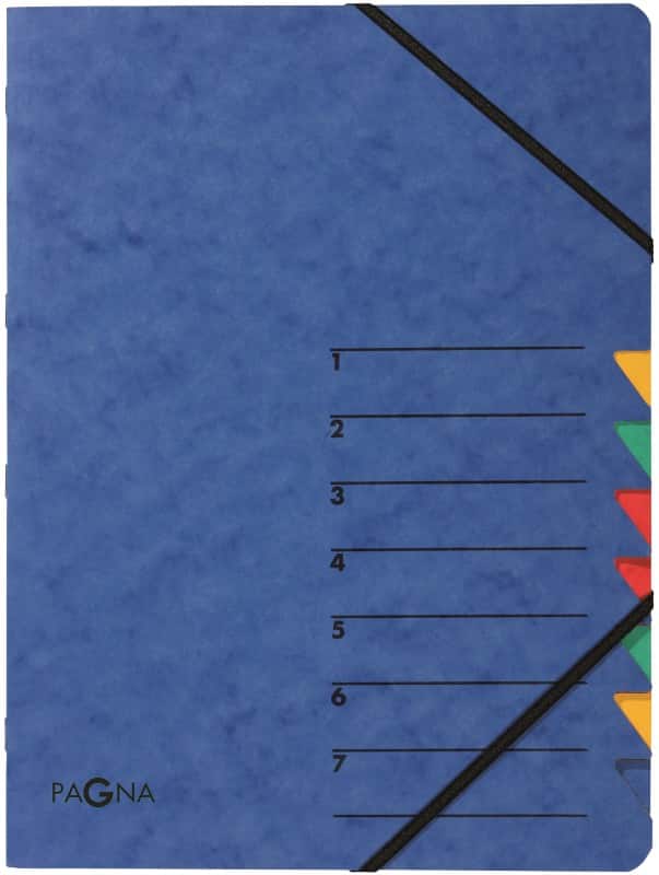 PAGNA Easy Ordnungsmappe 24061-02 DIN A4 Karton Gummiband 24 (B) x 0,4 (T) x 32 (H) cm Blau