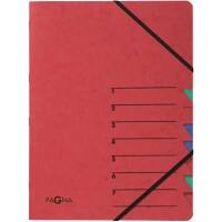 PAGNA Easy Ordnungsmappe 24061-01 DIN A4 Karton Gummiband 24 (B) x 0,4 (T) x 32 (H) cm Rot