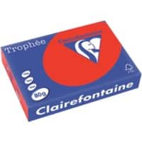 Clairefontaine DIN A4 Farbiges Papier Rot 80 g/m² Matt 500 Blatt