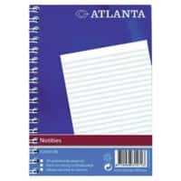 Djois Atlanta A6 Drahtgebundenes blaues Hardcover-Notizbuch Liniert 50 Blatt