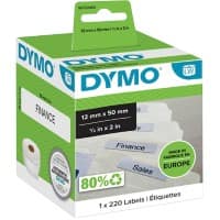 Dymo LW S0722460 / 99017 Authentic Hängemappen-Etiketten Selbstklebend Weiß 12 x 50 mm