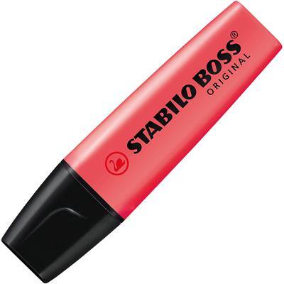 STABILO Boss Original Textmarker Rot Breit Keilspitze 2 - 5 mm Nachfüllbar