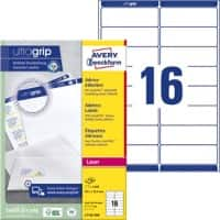 AVERY Zweckform Abziehhilfe QuickPEEL,ultragrip Adressetiketten L7162-250 Selbsthaftend DIN A4 Weiß 99,1 x 33,9 mm 250 Blatt à 16 Etiketten