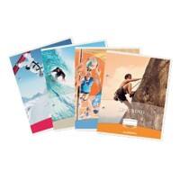 AURORA Splendid A4 Fallgebunden Farbig sortiert Papiercover Notizbuch kariert 5mm 100 Blatt