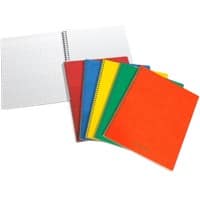 AURORA A4 Spiralbindung Farbig sortiert Pappcover Notizbuch kariert 5mm 60 Blatt