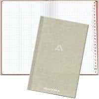 AURORA Notizbuch Spezial Kariert Gebunden Grau Nicht perforiert 192 Seiten