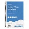 Niceday Notebook DIN A5 Kariert Spiralbindung Papier Softcover Blau Nicht perforiert 100 Seiten 5 Stück à 50 Blatt