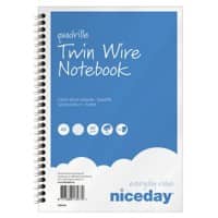 Viking Notebook DIN A5 Kariert Spiralbindung Papier Softcover Blau Nicht perforiert 100 Seiten 5 Stück à 50 Blatt