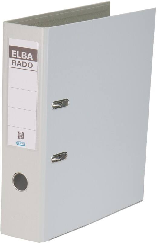 ELBA Rado Plast Ordner Breit DIN A4 80 mm Grau 2 Ringe 10 497 PVC (Polyvinylchlorid) Hochformat