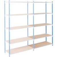 ARNO SPACE Arno - Workshop Regale 5 Fachböden Verzinkt 1.000 x 300 x 2.000 mm Blau