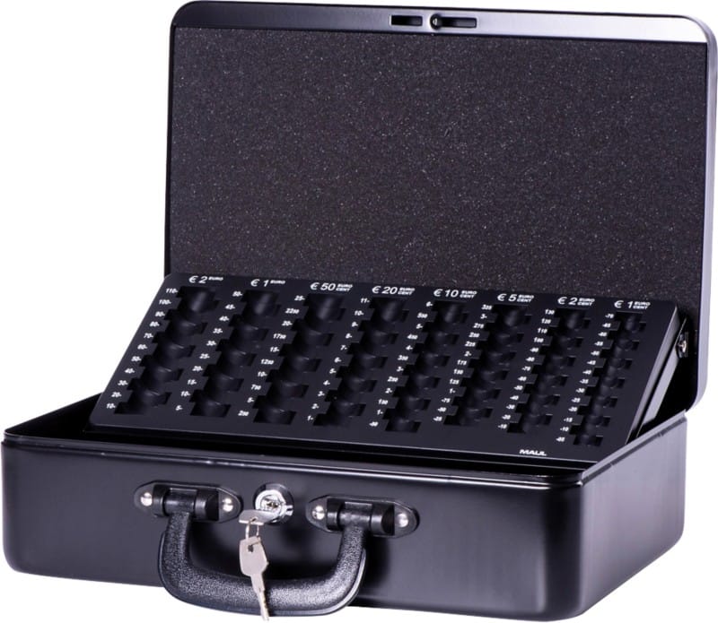 Maul MAULcash Geldkassette 4 Fächer 360 x 265 x 115 mm Schwarz