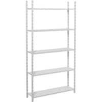 ARNO SPACE Arno Regale 5 Fachböden Verzinkt 1.000 x 300 x 2.000 mm Grau