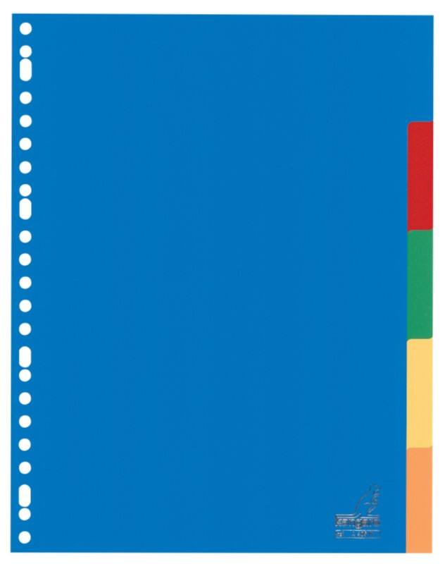 KANGARO Blanko Register DIN A4 Farbig sortiert 10-teilig PP (Polypropylene) 23 Löcher A405M