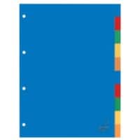 KANGARO Blanko Register DIN A4 Farbig Sortiert 10-teilig PP (Polypropylen) Rechteckig 4 Löcher A410