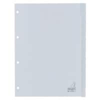 KANGARO Blanko Register DIN A4 Grau Transparent 10-teilig PP (Polypropylen) Rechteckig 4 Löcher G410F