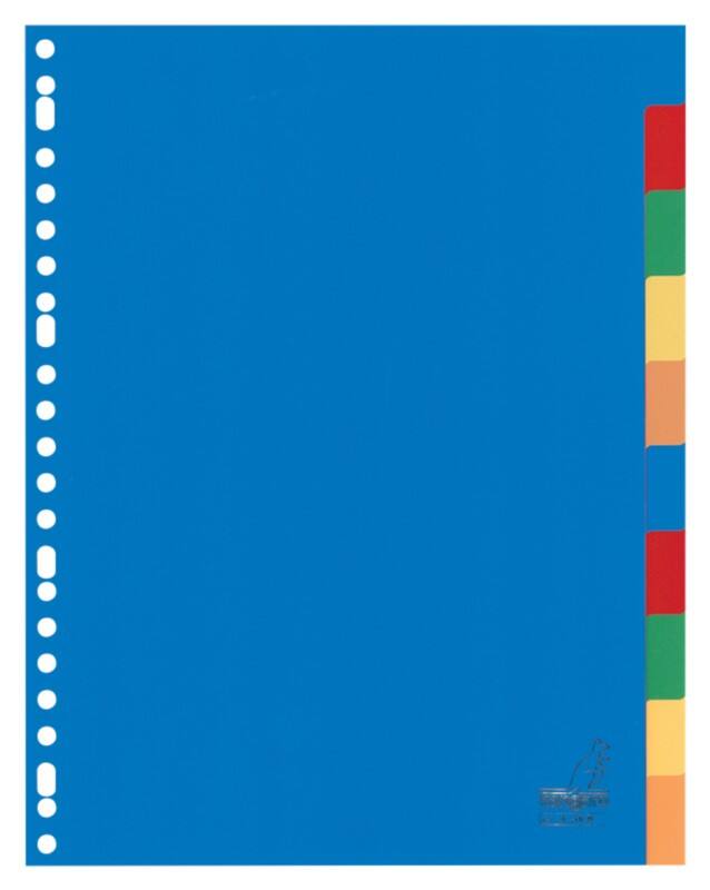 KANGARO Blanko Blanko Register  DIN A4 Farbig sortiert 10-teilig PP (Polypropylene) 23 Löcher A410M