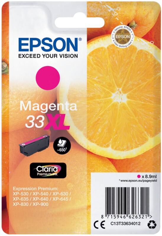 Epson 33XL Original Tintenpatrone C13T33634012 Magenta
