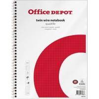 Office Depot Notizbuch DIN A4+ Kariert Spiralbindung Papier Weiß Perforiert 160 Seiten 5 Stück à 80 Blatt
