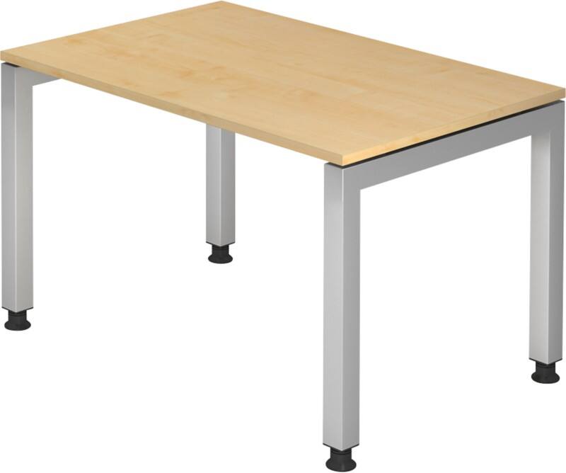 Hammerbacher J Series VJS Höhenverstellbar Schreibtisch Rechteckig Ahorn 4 Metallfüße 1.200 (B) x 800 (T) x 760 (H) mm Spanplatte, Stahl