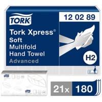 Tork Xpress Advanced Falthandtücher H2 M-falz Weiß 2-lagig 120289 21 Stück à 180 Blatt