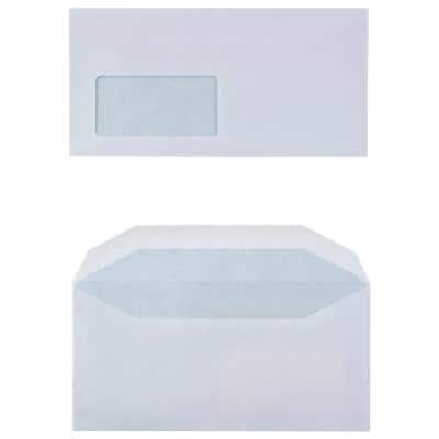Office Depot Briefumschläge Mit Fenster DL 220 (B) x 110 (H) mm Gummiert Weiß 75 g/m² 1000 Stück