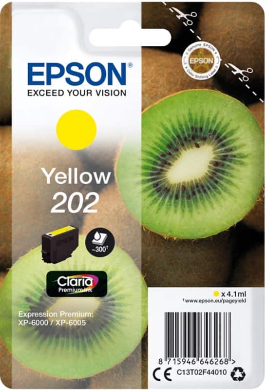 Epson T02F4 Original Tintenpatrone C13T02F44010 Gelb