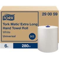 Tork Matic Universal  Papierhandtücher H1 Ohne Falzung Weiß 1-lagig 280 m 290059 6 Rollen à 280 m