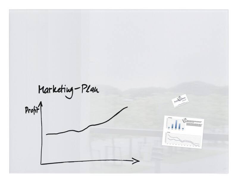 Sigel Artverum Glastafel Magnetisch Einseitig 120 (B) x 100 (H) cm Weiß