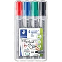 STAEDTLER Lumocolor 356 Flipchart Marker Mittel Rundspitze 2 mm Farbig sortiert Nachfüllbar 4 Stück