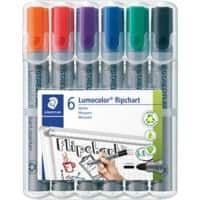 STAEDTLER Flipchart Marker 356 WP6 Rundspitze 2 mm Farbig sortiert 6 Stück