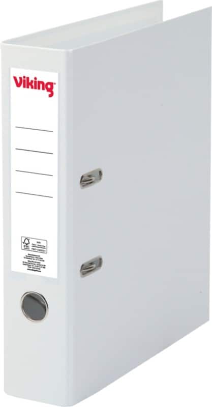 Viking Premium Breit Ordner DIN A4 75 mm Weiß 2 Ringe Kunststoff Matt Hochformat