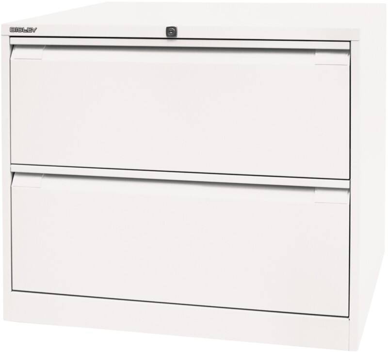 Bisley Hängeregistraturschrank Original 2 Schübe Verkehrsweiß 800 x 622 x 711 mm
