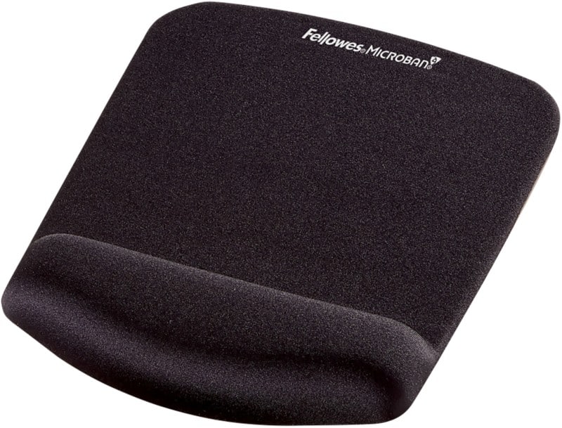 Fellowes Handgelenkauflage mit Mauspad Plush Touch™ Schwarz