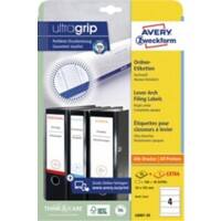 AVERY Zweckform Ultragrip Ordneretiketten DIN A4 59 mm Weiß 30 Blatt à 4 Etiketten