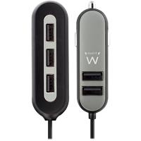 ewent EW1355 Autoladegerät USB 1,5 m Grau, Schwarz