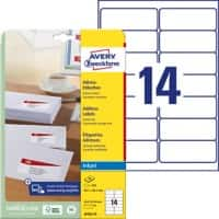 AVERY Zweckform Adressetiketten J8163-25 Selbsthaftend DIN A4 Weiß 99,1 x 38,1 mm 25 Blatt à 14 Etiketten