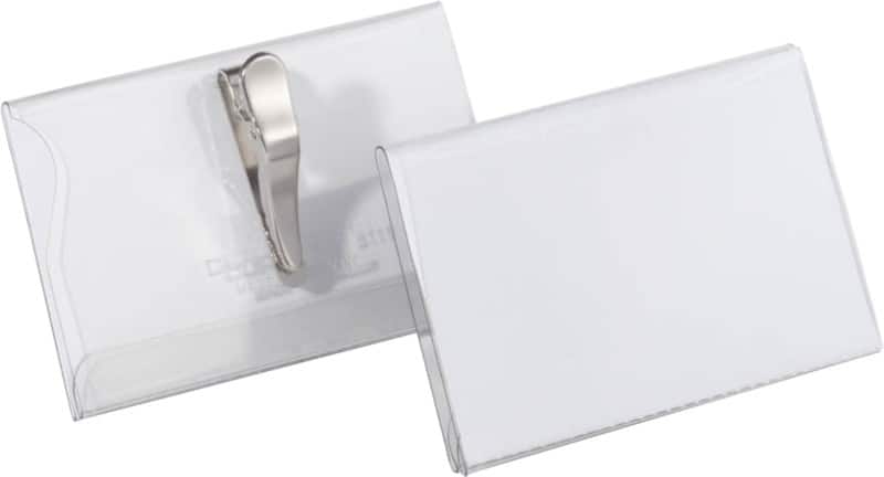 DURABLE Namensschilder Krokodilklemme 9 x 5,4 cm Kunststoff 25 Stück