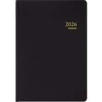 Brepols Armada Seta Terminplaner 2026 1 Woche / 2 Seiten Deutsch, Englisch, Französisch, Niederländisch Schwarz 0.931.2120.99.6.0