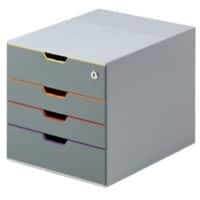 DURABLE Schubladenbox VARICOLOR 4 SAFE ABS-Kunststoff Mehrfarbig, farbiger Verlauf 28 x 35,6 x 29,2 cm