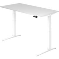 Hammerbacher Sitz-Stehschreibtisch XBHM Rechteckig Weiß 1.600 x 800 x 720 x 65 - 130 mm