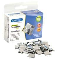 Rapesco Foldback-Klammer 40 Clips Nachfüllung Medium Silber 4 mm 200 Stück